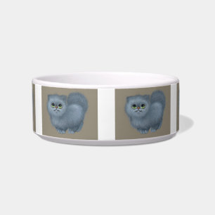kattenkookplaat van fluffy kitten voerbakje