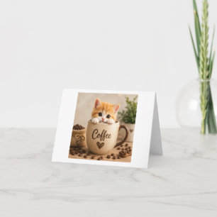 Kattenkopje in Koffiekopje Bedel Notitiekaartje