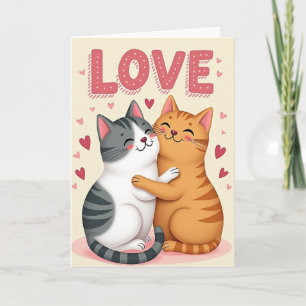 Kattenkoppel Knuffel Liefdeskaart Kaart