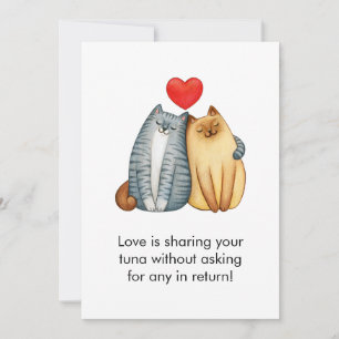 Kattenkoppel Liefhebbers Schattig Grappig Gelukkig Feestdagenkaart