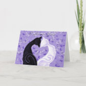 Kattenkoppel Romantische Liefde Valentijnskaart Kaart (Voorkant)