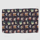Kattenkoppen in het Buitenruimte Funny Galaxy Patt Golfhanddoek (Horizontaal)