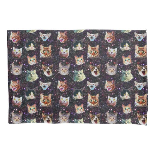 Kattenkoppen in het Buitenruimte Funny Galaxy Patt Kussensloop (Voorkant)