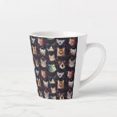 Kattenkoppen in het Buitenruimte Funny Galaxy Patt Latte Mok (Rechts)