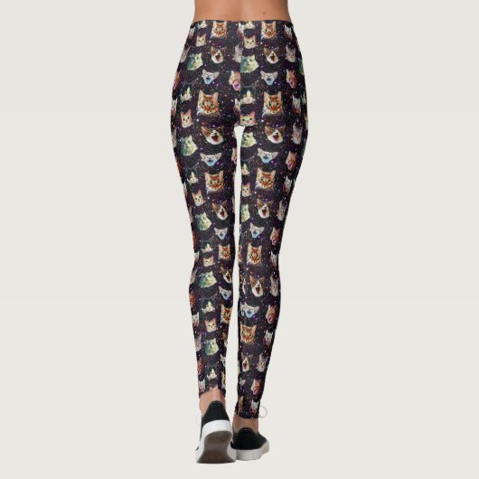 Kattenkoppen in het Buitenruimte Funny Galaxy Patt Leggings (Achterkant)