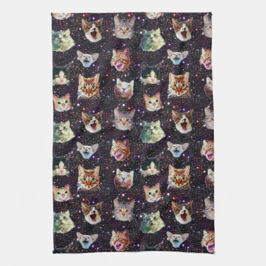 Kattenkoppen in het Buitenruimte Funny Galaxy Patt Theedoek (Verticaal)
