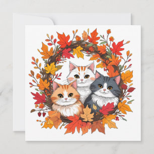 kattenkrans in de herfst kaart