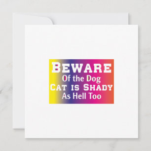 Kattenkunst Pas Op Voor De Hond Kaart