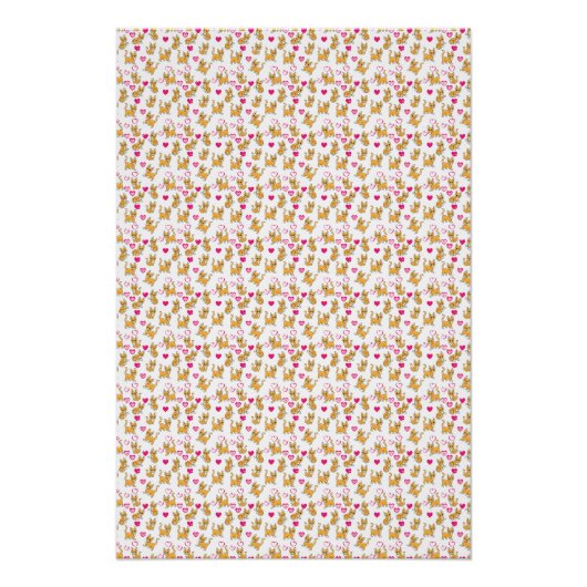 Kattenkunst | Schattige Valentijnskaart voor Katte Perfect Poster (Voorkant)