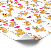 Kattenkunst | Schattige Valentijnskaart voor Katte Perfect Poster (Hoek)