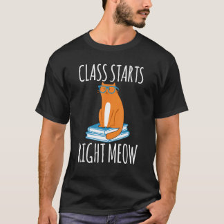 Kattenleraar T-shirt Klas Start Nu Katten Liefde