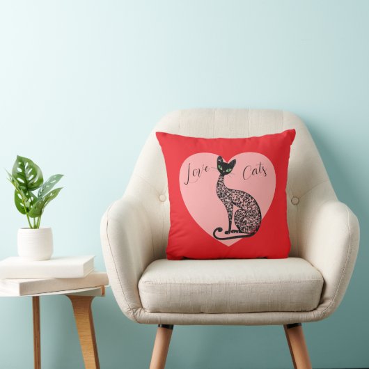 Kattenliefde kussen (Stoel)