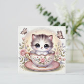 Kattenliefde Notitiekaart Kaart (Staand voorkant)