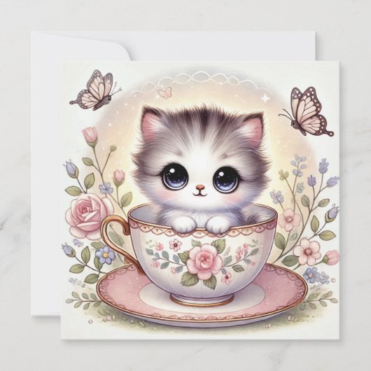 Kattenliefde Notitiekaart Kaart (Voorkant)