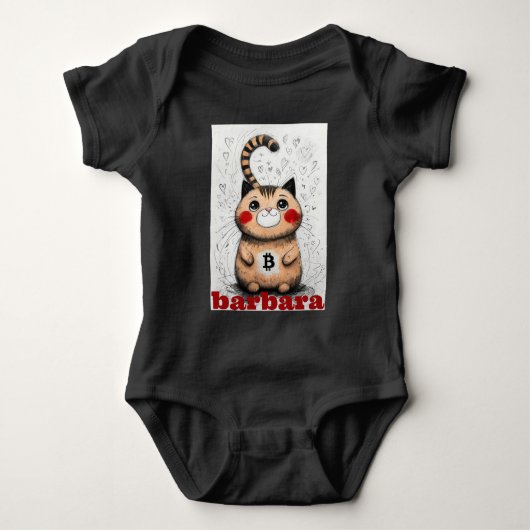 Kattenliefhebber crypto cadeau voor baby romper (Voorkant)