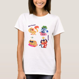 Kattenliefhebber Cute Kawaii Kat Grafisch T-shirt