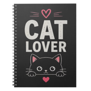 Kattenliefhebber Cute Minimalistische Katten Illus Notitieboek