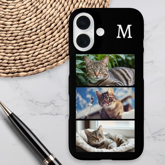 Kattenliefhebber Huisdier Fotogalerij Monogrammed Case-Mate iPhone Case