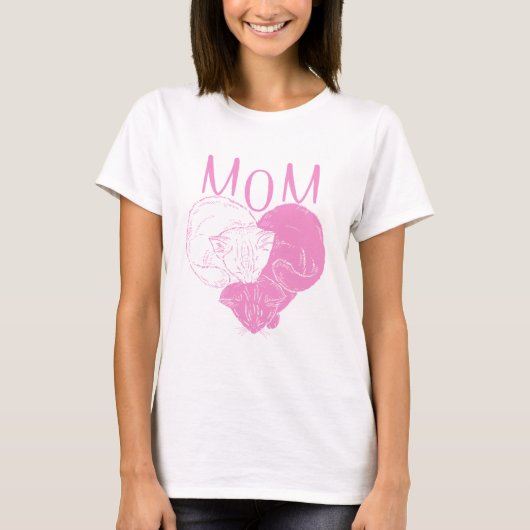 KATTENLIEFHEBBER | Kat Mam Roze T-shirt (Voorkant)
