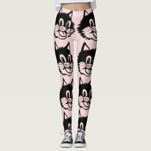 KATTENLIEFHEBBER KATTENGLIMLACH RETRO LEGGINGS YOG