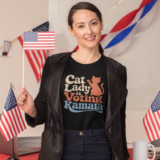 Kattenliefhebber steunt Kamala's campagne T-shirt