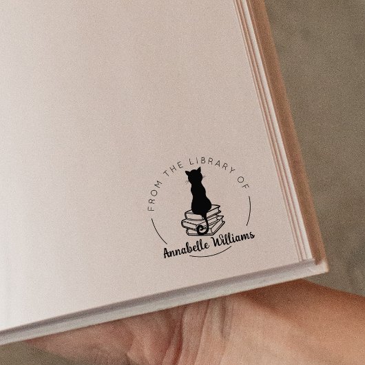 Kattenliefhebber uit de Bibliotheek van Boek Rubberstempel