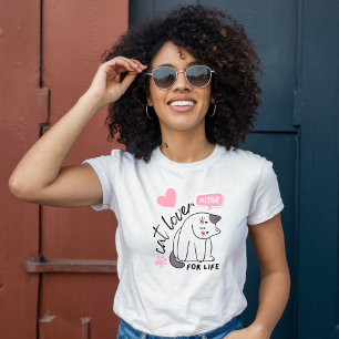 Kattenliefhebber voor het Leven - Meow! Roze Hart T-shirt