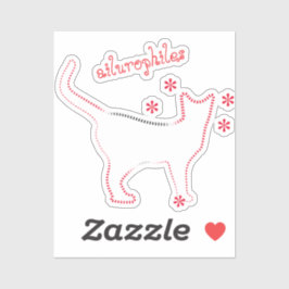 kattenliefhebbers ailurophiles Custom-Cut Vinyl St Sticker