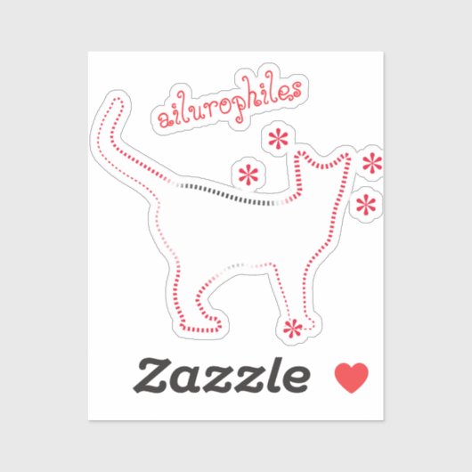 kattenliefhebbers ailurophiles Custom-Cut Vinyl St Sticker (Vel)