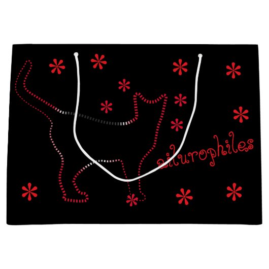Kattenliefhebbers ailurophiles Gift Bag Groot Cadeauzakje (Voorkant)