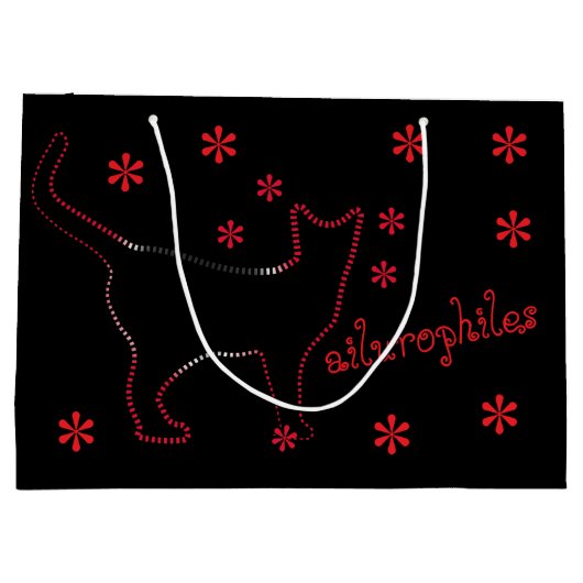 Kattenliefhebbers ailurophiles Gift Bag Groot Cadeauzakje (Achterkant)