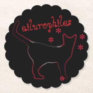 Kattenliefhebbers: ailurophiles kartonnen onderzetters