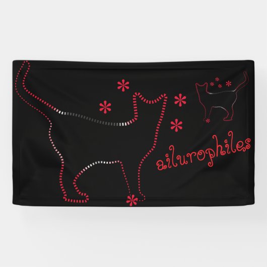 Kattenliefhebbers: ailurophiles spandoek (Horizontaal)