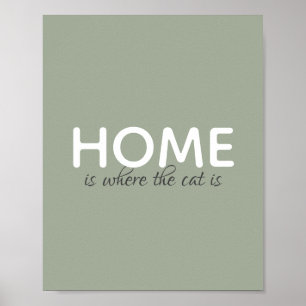 kattenliefhebbers citeren poster grijs en wit