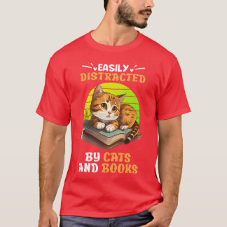 Kattenliefhebbers en het lezen van Cat Fans Boeken T-shirt