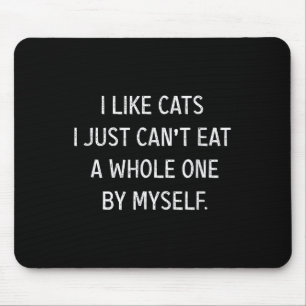 Kattenliefhebbers Grappig Ik hou van katten Ik kan Muismat