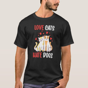 Kattenliefhebbers Haten Honden Dier Kat Huisdier T-shirt