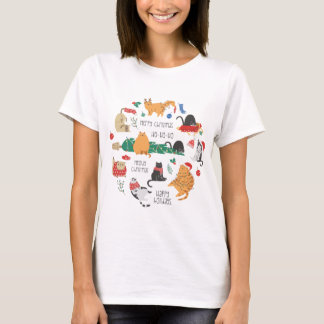 Kattenliefhebbers Kerstmis T-shirt