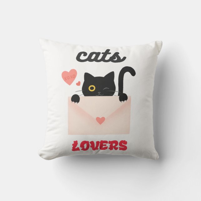 kattenliefhebbers kussen (Voorkant)