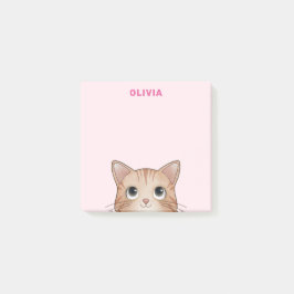 Kattenliefhebbers zoete kitten die naar jouw naam  post-it® notes