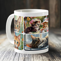 Kattenliefhebster Fijn Kunst Collage
