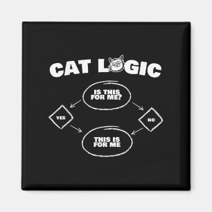 Kattenlogica T-shirt Grappig Nieuw Geschenk Voor K Magneet
