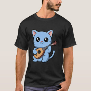 Kattenmandolinist die Mandoline speelt Kitten Katt T-shirt