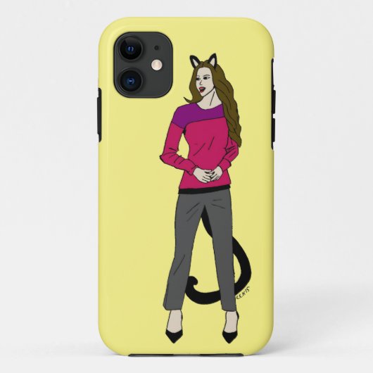 kattenmeisje Case-Mate iPhone case (Achterkant)