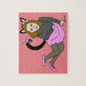 kattenmeisje legpuzzel (Verticaal)