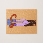 kattenmeisje legpuzzel (Horizontaal)
