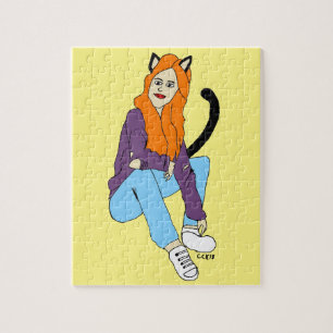 kattenmeisje legpuzzel