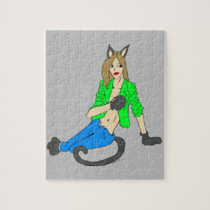 kattenmeisje legpuzzel