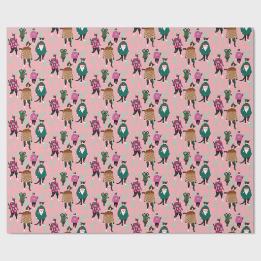 Kattenmodel Oogstbekers met kerstinslag Papier (Vlak)