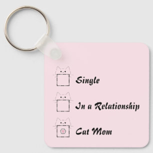 Kattenmoeder Cute Kat Poot Roze Sleutelhanger